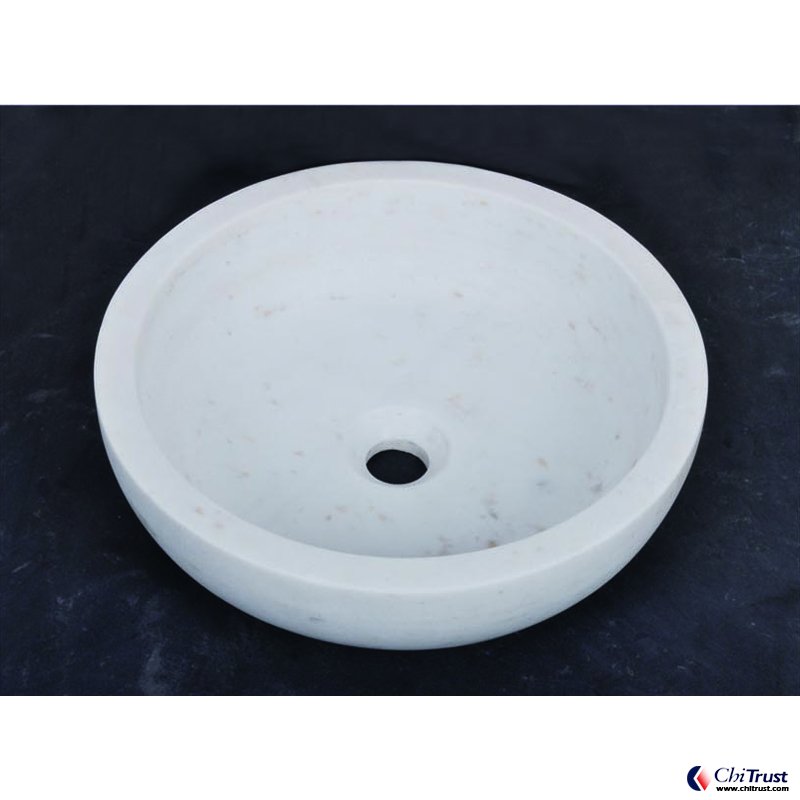 White marble stone basin CT-018